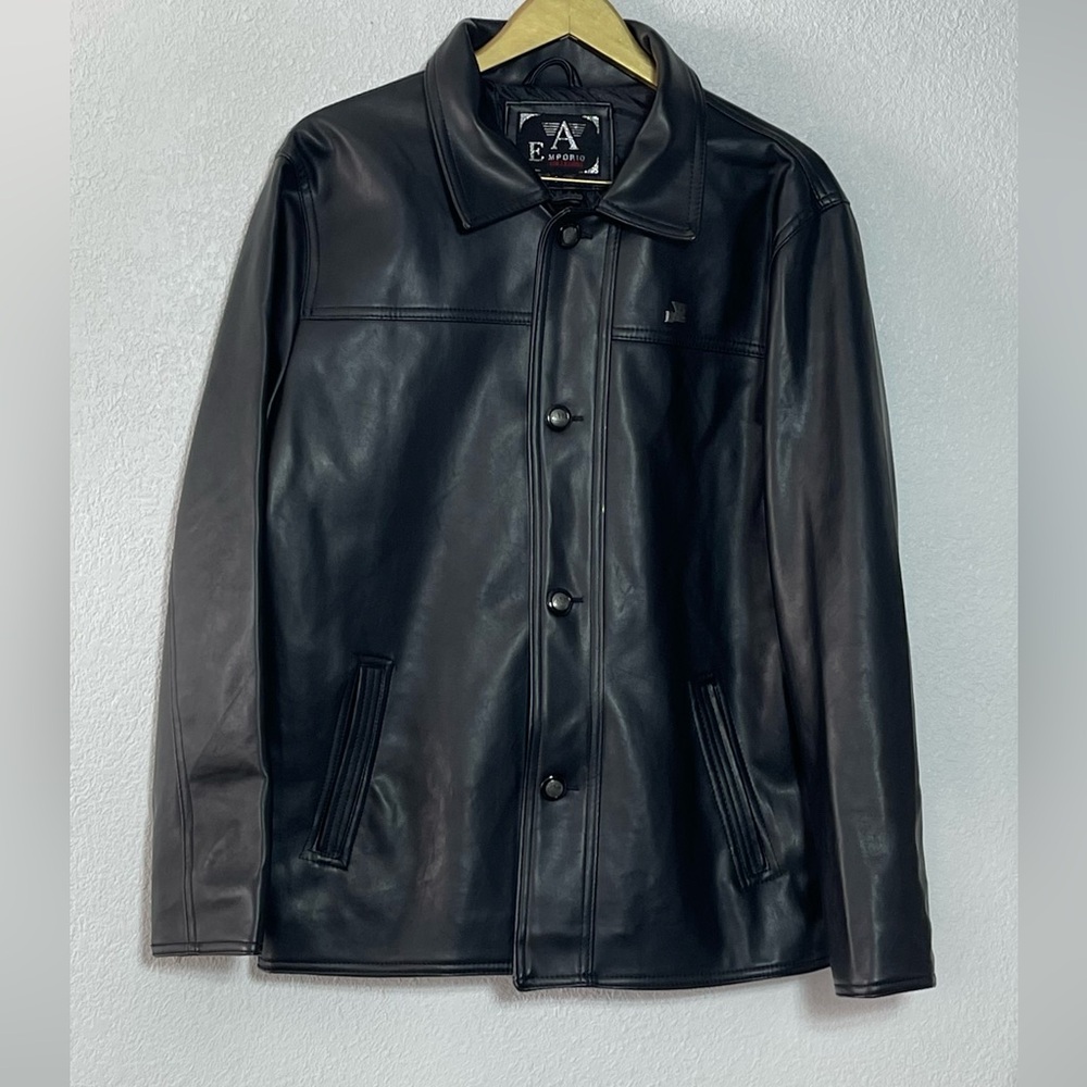 Made in Italy‼️Emporio Armani Black Lightweight Shirt Jacket